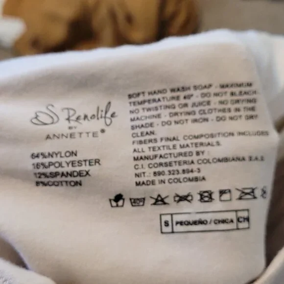 Annette Renolife Above The Knee Girdle With Two Lateral Side Zippers Size S